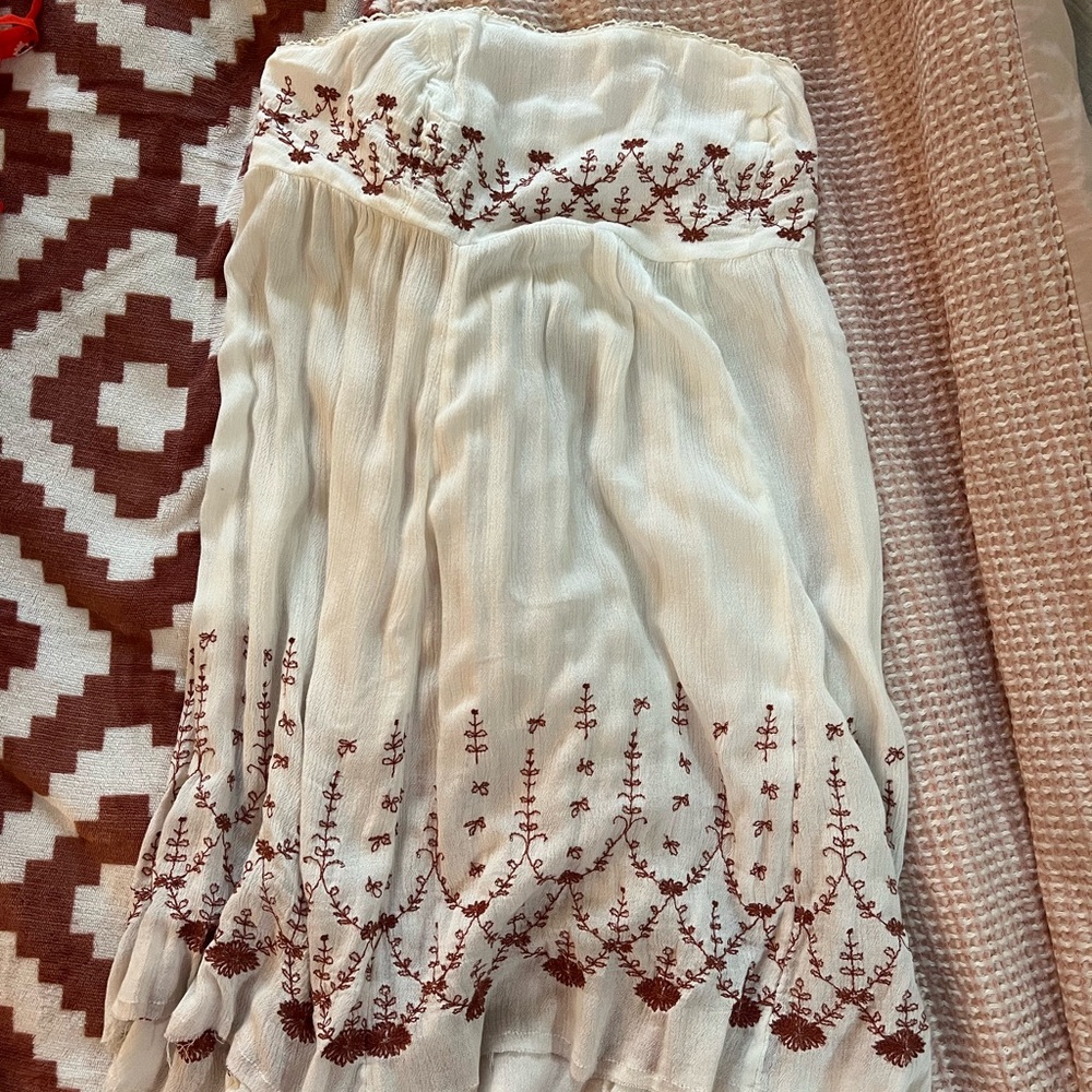 fp strapless white dress